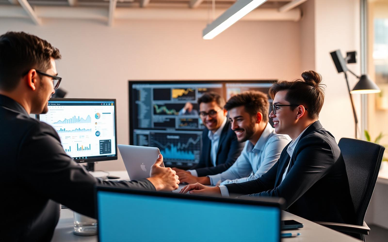 Reputation Roadrunner team reviewing customer feedback dashboards